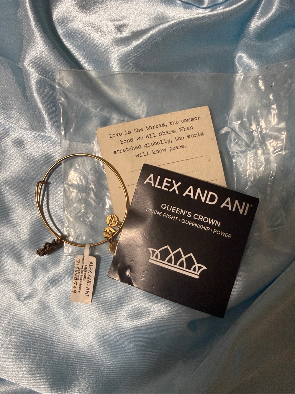 NEW! Alex and Ani Gold Queen's Crown Charm Bangle Bracelet